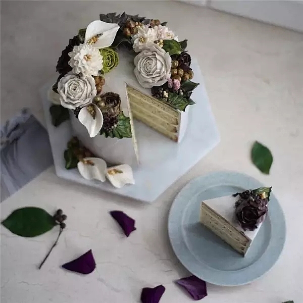 蛋糕，花朵，创意，食品，